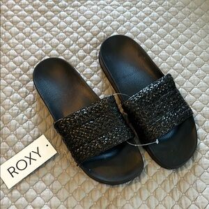 Roxy Women's Black Slide Sandals